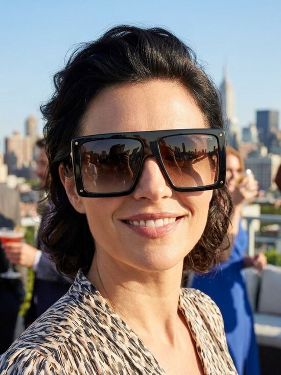Carrera CA UNICA/SE 0B3V KM Square Sunglasses - Violet / Grey Mirror